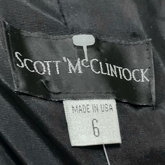 Scott McClintock Blue Glitter Strapless Formal Dress Gown Fit & Flare Maxi Sz 6 - Picture 8 of 10